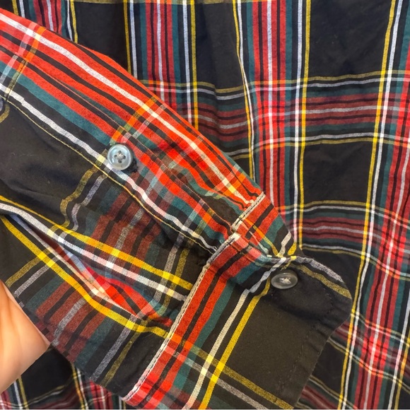 J. Crew Multicolor Plaid Shirt with Decorative Buttons - Picture 6 of 7